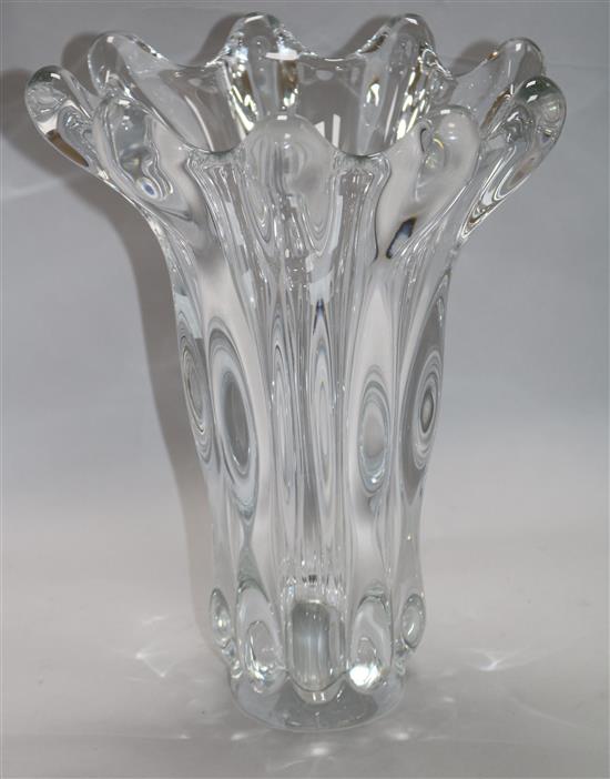 A French Art glass vase H.37cm.